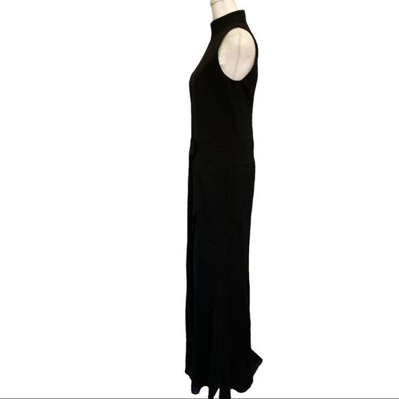 Nicole Miller Glam Maxi Dress NWT New Black Sheer Hem size S - Picture 8 of 11